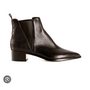 Acne Studios Jensen Grain Black Leather Boots